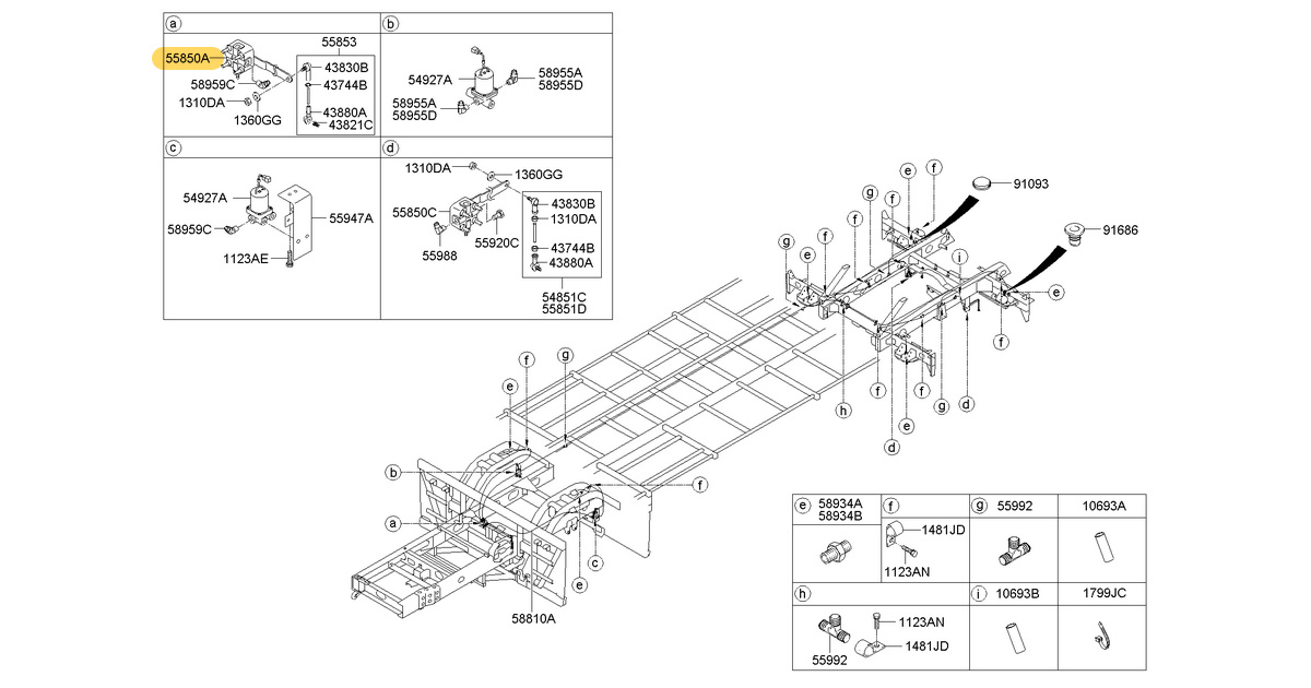Van nâng hạ bầu hơi xe khách Hyundai